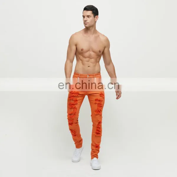 DiZNEW Wholesale Tie Dye Jeans Men Straight Loose Jeans Bleached Denim Jeans for Men photo-6