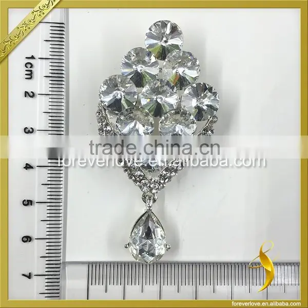 Fashion Cystal Wedding Brooch Cheap Large Rhinestone Brooches for Cakes FB-076 photo-3