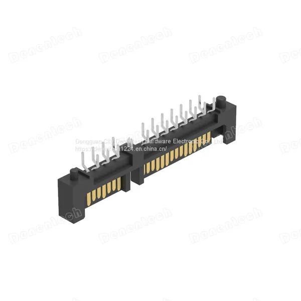 Denentech SATA 7+15 P Male Straight Double Leg With Harpoon Dip 2.10 Connector photo-4