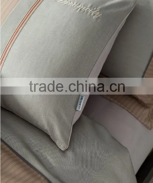 Golden Color Egyptian Cotton Flat Bed Sheet 6 Pcs Comforter Set for Middle East Embroidery Bedding Set photo-3