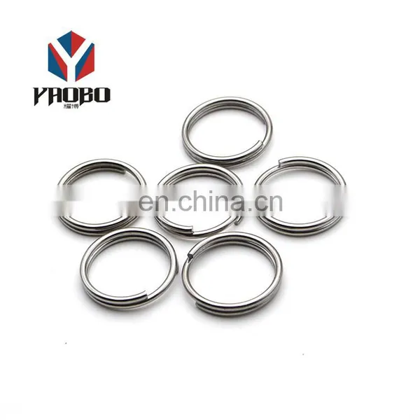 Quality Assuredc Size Metal Split Double Ring Keychain Logo Custom Ring For Bag photo-5
