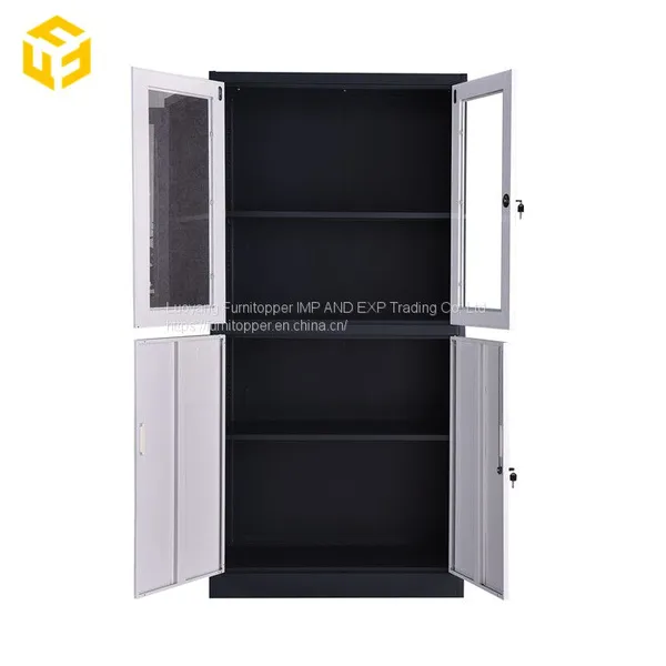 Office Stoarge Cabinet Metal Steel Display Cabinet With Glass Door photo-3