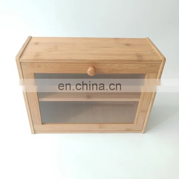 Customization Kitchen Multifunction Natural Bamboo Fiber Bread Storage Box Pantry Organizer Home Storage & Organization photo-5