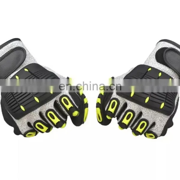 Construction Industrial Cut Resistant Protection Hand Safety Impact Gloves for Mechanic Working photo-4