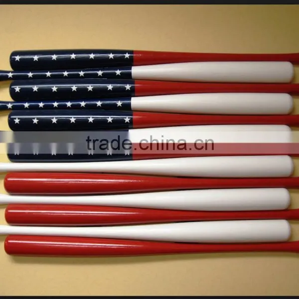 Wooden baseball bats made of natural wood