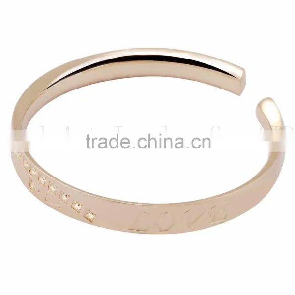 High Quality 999 Sterling Silver Bangle With Gold Plated