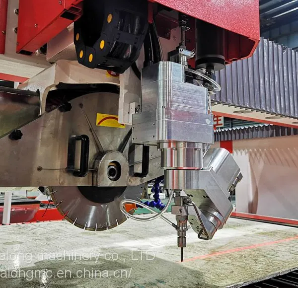 HUALONG Machinery 5 Axis Cnc Bridge Saw With Italian System With 3 Axis Whaterjet and CAM CAM Drawing System photo-5