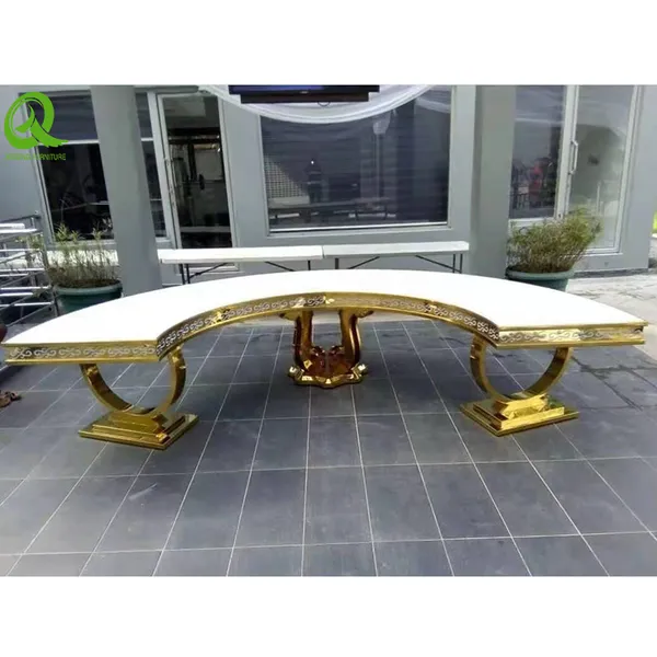Half Moon Shape Wedding Manufacture Hotel Dinner Hall Dining Table