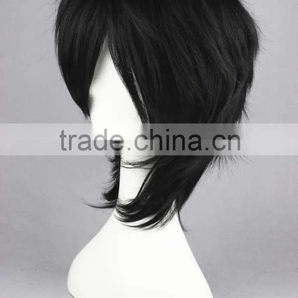 High Quality 35cm Short Straight DuRaRaRa -Orihara Izaya Black Synthetic Anime Wig Cosplay Costume Hair Wig Party Wig photo-4