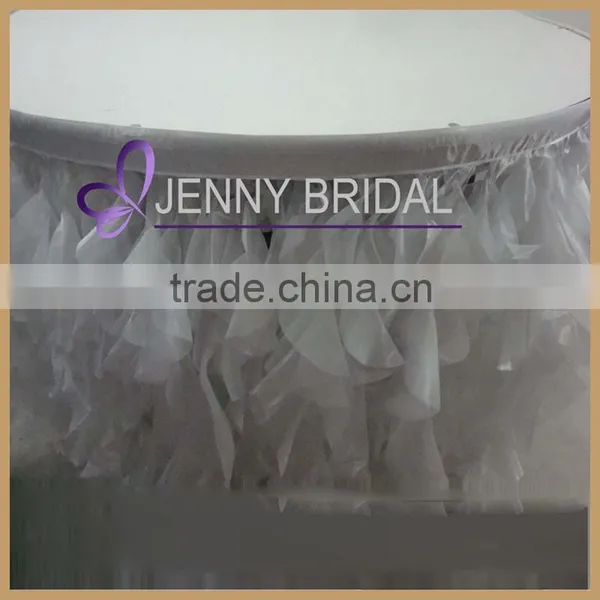 TC012A2 Hotsale Cheap White Table Skirting Designs for Wedding photo-3