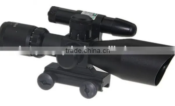 China Supplier 2.5-10x40 Dual Illuminated Laser Riflescope Rifle Scope Cut Sunshade/2.5-10x40mm Rifle Scope With Red Laser photo-4