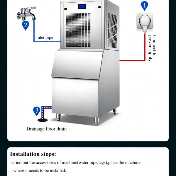 1Ton Automatic Snow Ice Making Machine, Fluffy Snow Ice Maker for High-End Catering and Food Fresh Keeping photo-4
