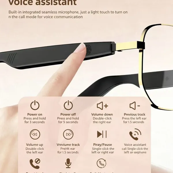 Anti-blue Light UV Protection Sunglasses Pro Capable Making Calls Listening Music for AI Smart photo-4