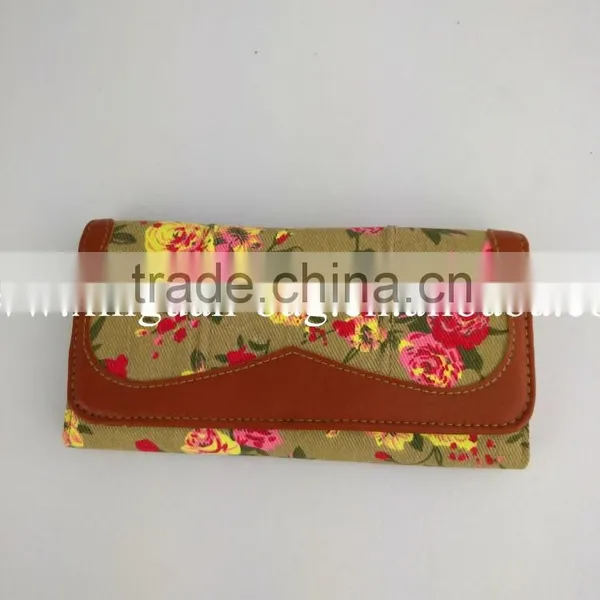 Fashion Canvas Wallet With Dots/flower/stars Printing photo-5