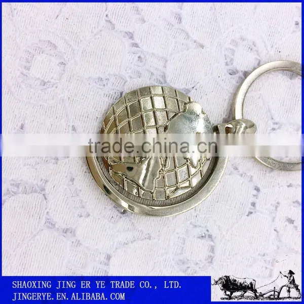 Wholesale Metal 3D Round Globe Key Chains /Promotional Keychains Metal 3d Globe Shape Key Rings photo-3