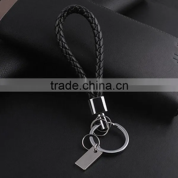 High-grade Leather Key Ring Beautifully Creative Rope Car Leather Strap Key Chain photo-3