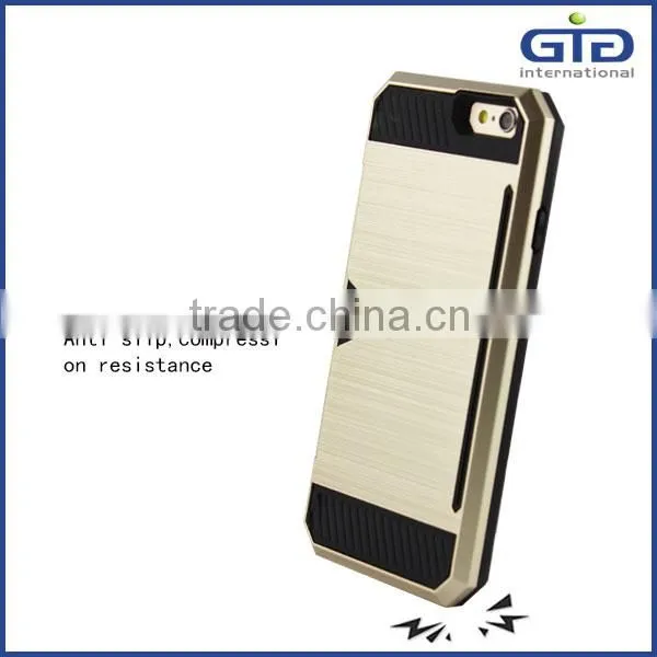 [GGIT] Fashionable OEM 2 in 1 PC+TPU Cover With Card Holder Mobile Phone Case for IPhone 6 photo-5