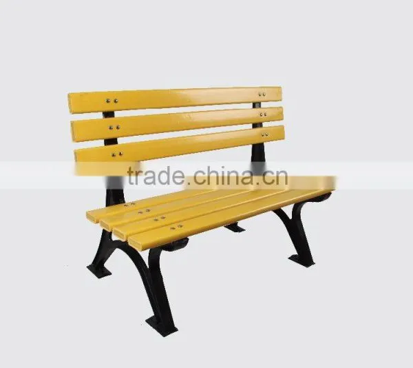 Contemporary Modern Wooden Outdoor Furniture Garden Patio Park Long Bench Chair With Cast Wrought Iron Legs Ends Quality Choice photo-4