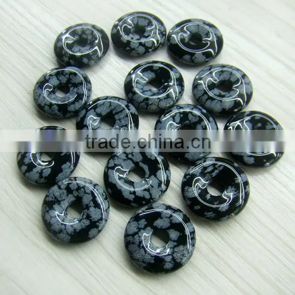 Snowflak Donut for Pendent , Donut Beads photo-2