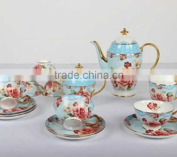 Fine Bone China Tea Set 4cups and Saucer photo-6