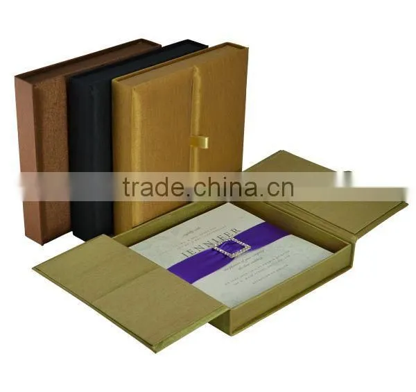 Good Quality Ivory Wedding Invitation Box Envelop Inside Unique photo-6