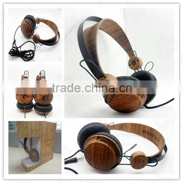 Over Head Wooden Headset for Computer photo-4