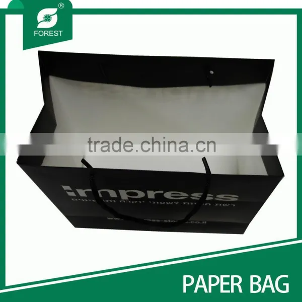 BLACK PAPER BAG WITH ROPE HANDLE photo-6