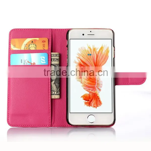 Luxury Crystal Classic Crystal Crazy Horse Grain Leather Case For Iphone 6s photo-4