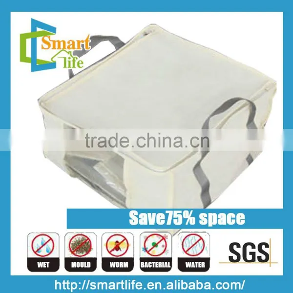 Pa+pe Stackable Cube Vacuum Tote Bag for Bedding