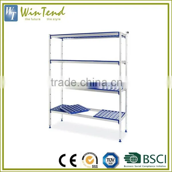 Aluminum Shelving Adjustable Blue Plastic 3 Tier Kitchen Vegetable Storage Rack