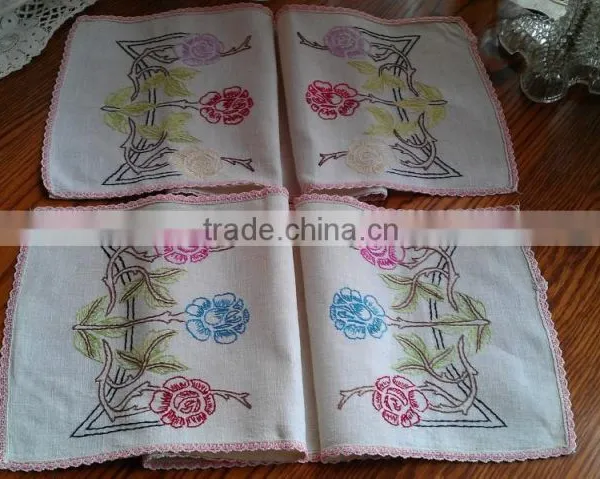 VINTAGE EMBROIDERED TABLE/DRESSER RUNNERS photo-2