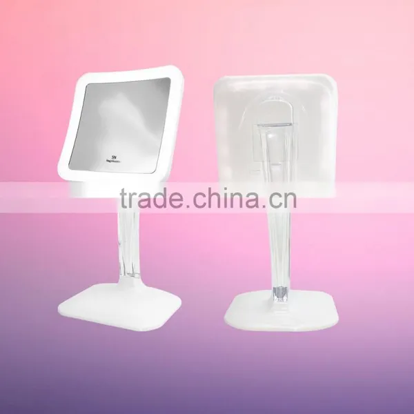 Square Mirror With Led Lighted Standing Mirror Powerme Desk Mirror photo-3
