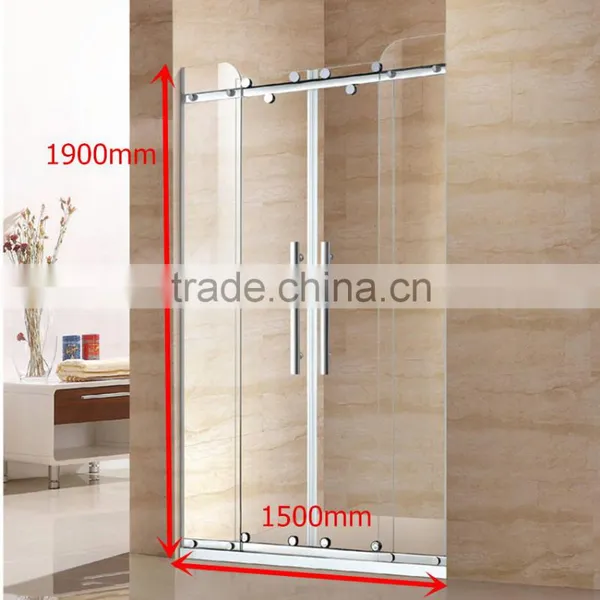 Bathroom Tempered Glass Door Shower Screen D15 photo-2