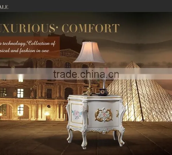 Luxury European Furniture - Baroque Antique Solid Wood Bedstand-Monarchy Furniture photo-5