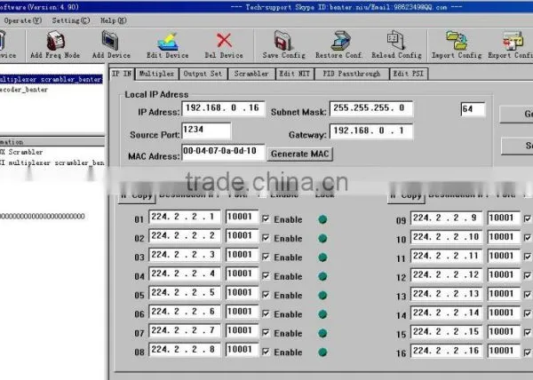 IP Multiplexer Scrambler(IP-UDP/multicast Gigabit In,4*MPTS-IP/multicast Out) photo-3