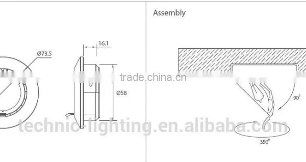 Clamshell Shaped Led Cabinet Light,rotatable Led Under Cupboard Lighting,led Beacon Light for Kitchen photo-3