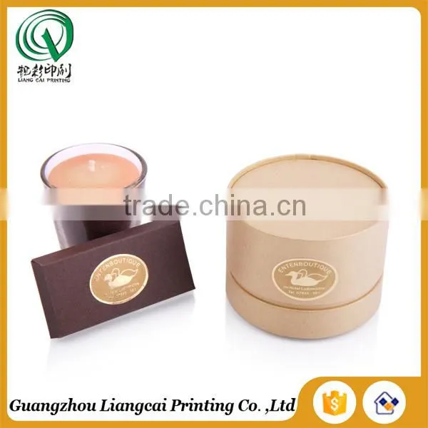Special Bio-degradable Thin Matt Lamination Round Paper Candle Box Round Paperboard Box photo-2