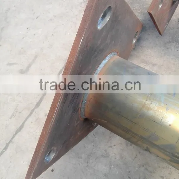 Q235B steel light column light pole base plate welding details