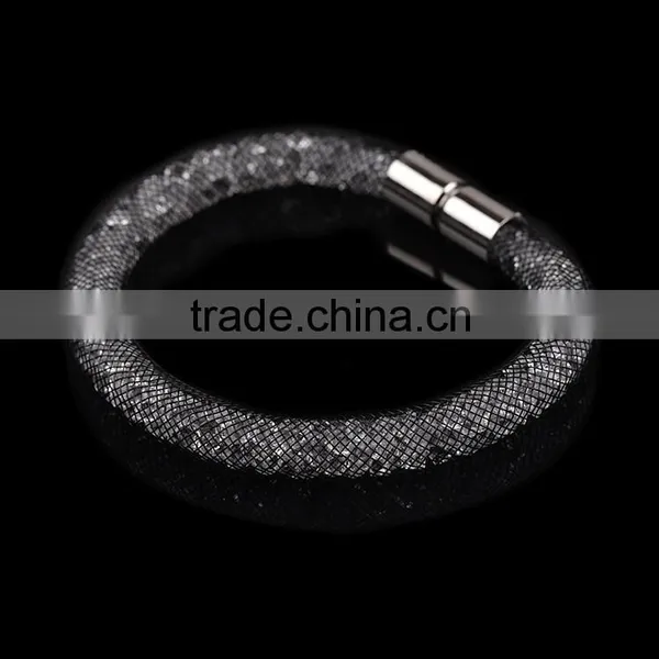 2015 New Design High Good Quality Mesh Stardust Magnetic Bracelet for Women photo-3