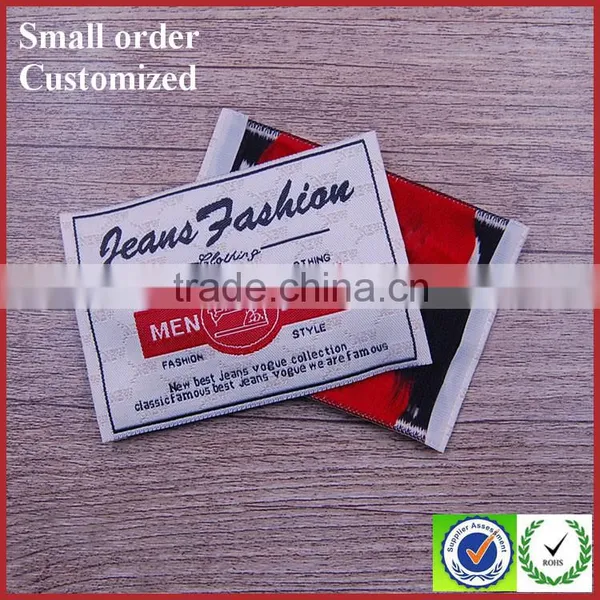 Custom Brand Woven White Private Label Pet Products Label