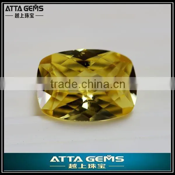 Medium Golden Yellow Cz-rectangle Shape Zirconia
