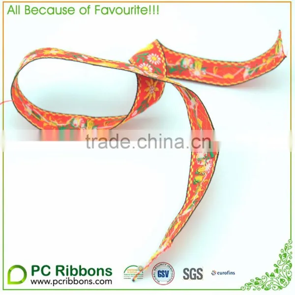 FREE SHIPPING 2.5cm Nation Style Double Face Jacquard Ribbon Trimming