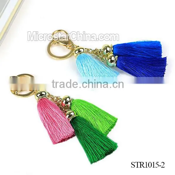 2016 IN STOCK Gold Cheap Tassel Keychains photo-3