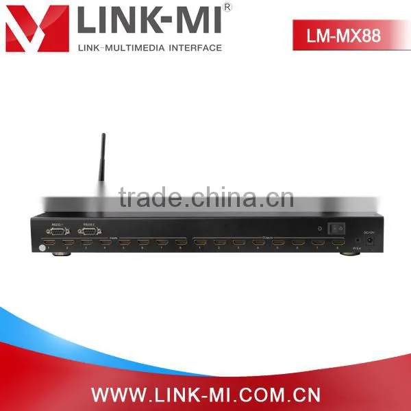 Factory Whoelsale Switching Modes:panel Buttons, Local IR, RS232 and Smart Phone Support 3D With Wifi HDMI Matrix 8x8 photo-4