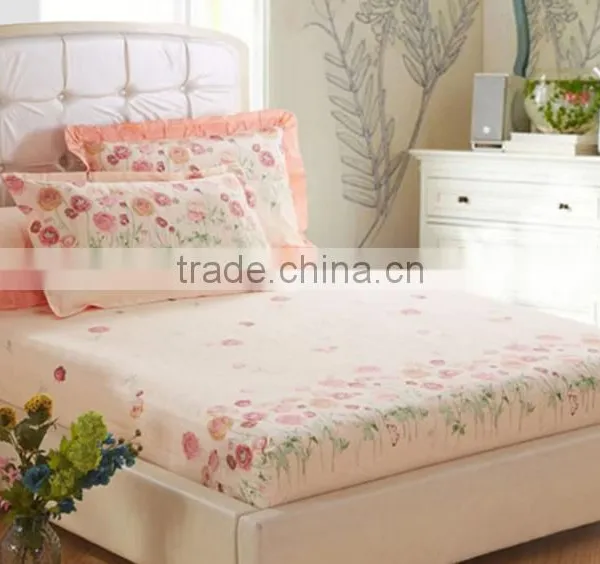 Wholesale Custom Print Fitted Bed Sheet, Rubber Fitted Sheet photo-6
