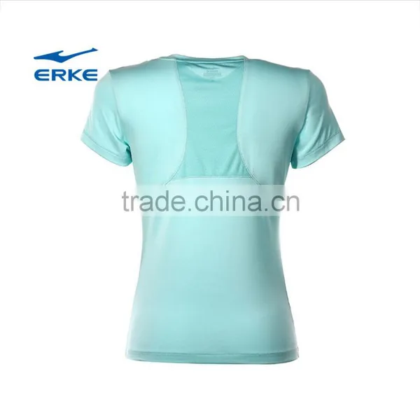 ERKE Wholesale Brand Round Neck Blank Quick Dry Short Sleeve Womens Polyester t Shirt photo-3