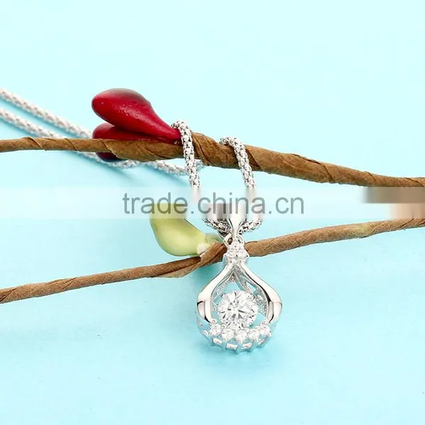 925 Sterling Silver Dancing Stone Pendant Jewelry SPG898W photo-6