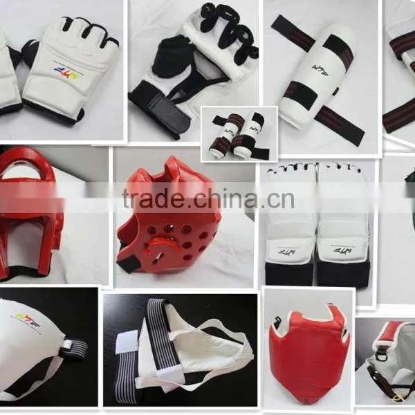 Taekwondo Equipment Groin Arm Head Shin Instep Guard Chest Hand Protector Helmet Gloves