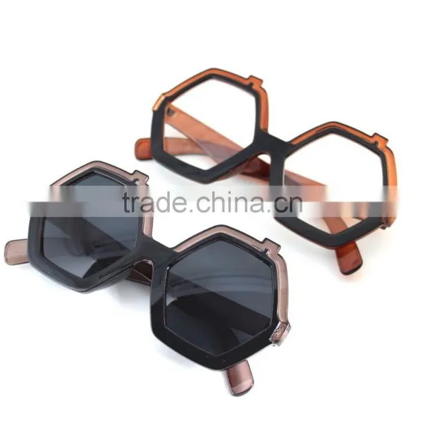 2015 Promotion Plastic Quadrilateral Sun Glasses UV400 With Diamond