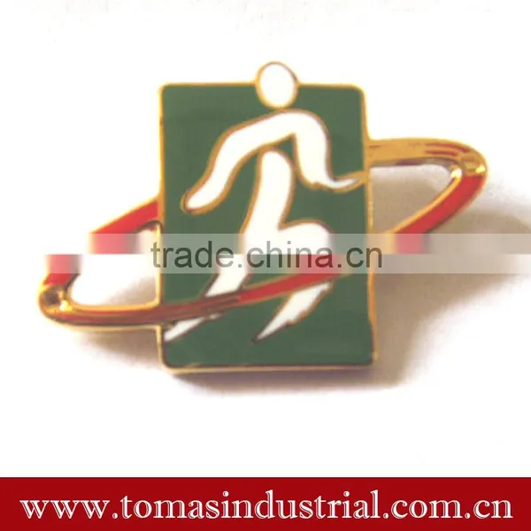 Countries Crossed Aluminium Material Laos National Flag Shape Lapel Pin Badge photo-4